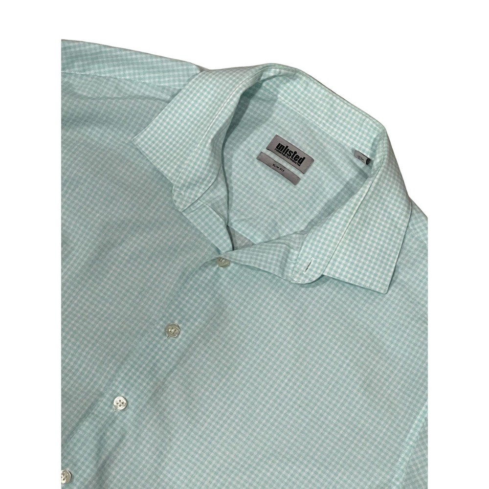 Unlisted‎ by Kenneth Cole Teal Button-up, 17 34/35, #494-S